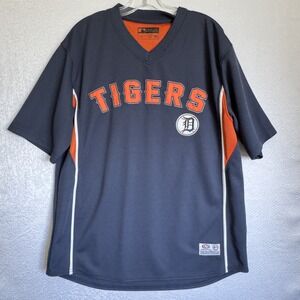 Detroit Tigers Shirt Mens Large MLB Baseball True Fan Jersey Fan Apparel Gift 80